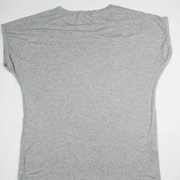 Women's "I Love Myself" Bling Rhinestone Short Sleeve Grey Dienider T-shirt - Picture 3 of 5